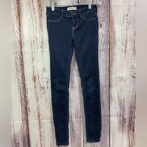 Abercrombie Stretch Jeans Dark Blue Girls Size 16 SLIM #4020